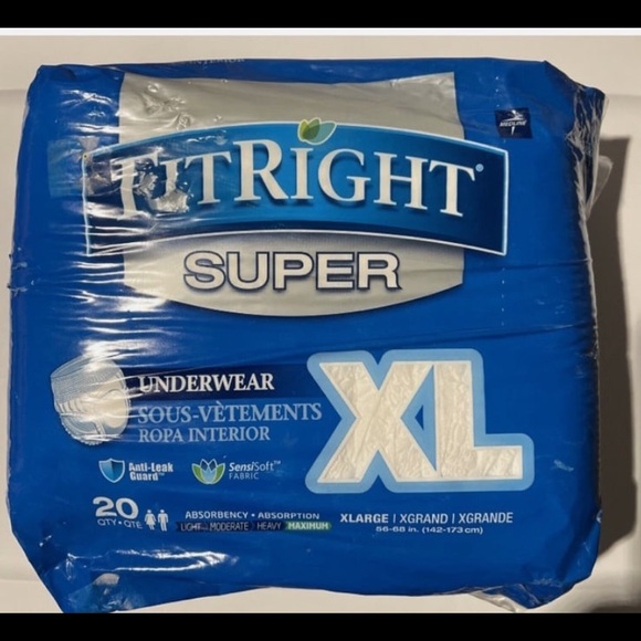 New! FitRight Unisex Maximum Ultra Protective Underwear X-Large 40-56" Waist. - Picture 3 of 8